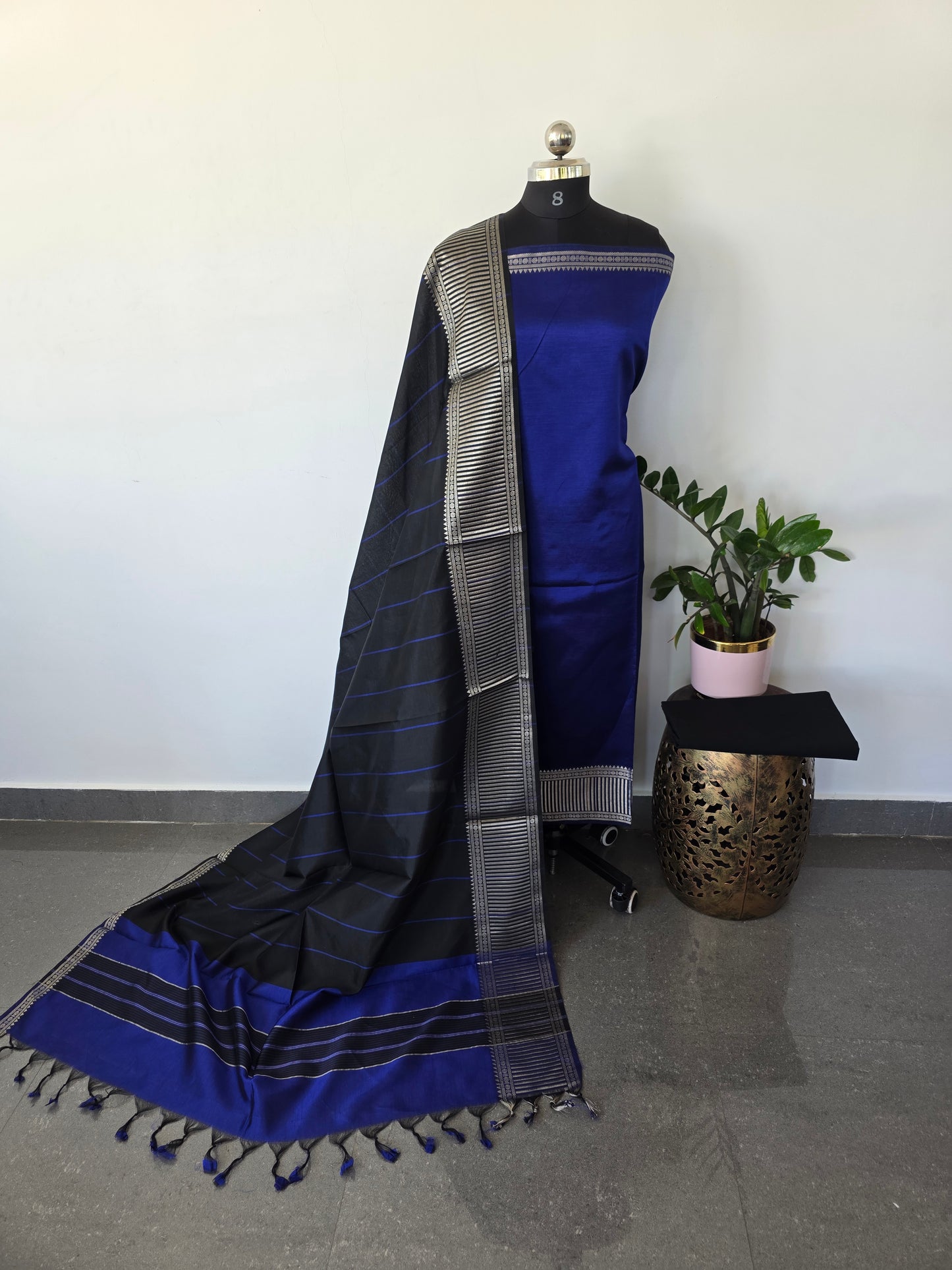 Premium semi mangalagiri silk set - MAA24