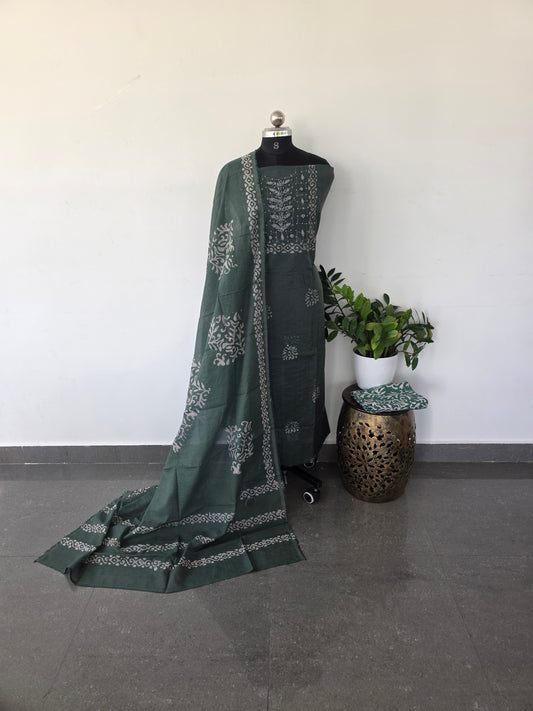 Premium embroidery kota set (2.5 mtrs)- PK2