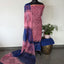 Handblock soft silk set with georgette shawl- GE258