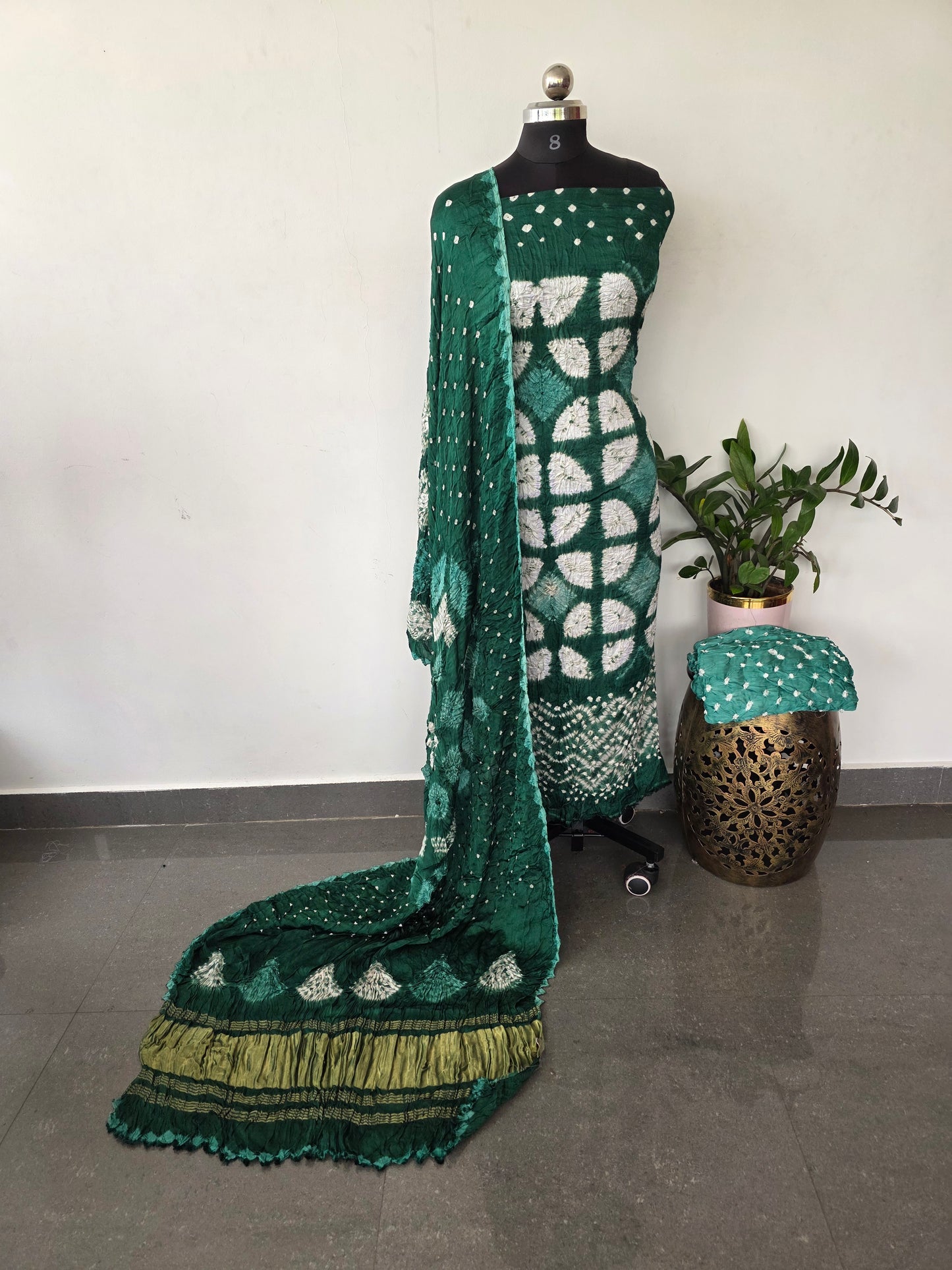 Handcrafted Modal silk shibori set -BN125