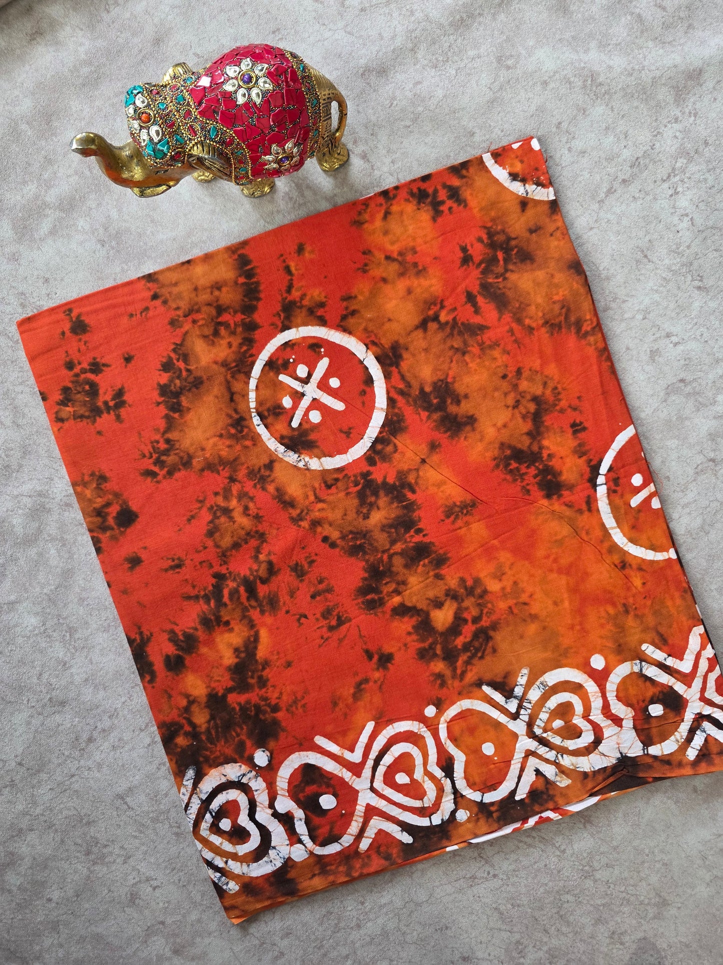 Tie & dye Batik Nighty/ Kaftan fabric ( approx 3 mtrs ) - NF2