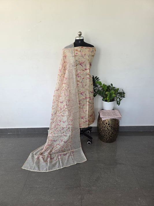 Embroidery Assam silk set - AS9
