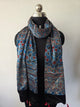 Ajrakh Handblock natural dyed mashru silk stole-MV84