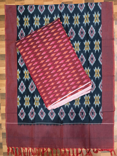 Handloom Mercerised ikkat cotton salwar set -WW832