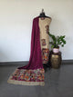 Penkalamkari- inspired Chennuri pure kalamkari silk set - AK143
