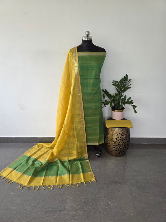 Premium handloom pure mangalagiri silk  set - 5