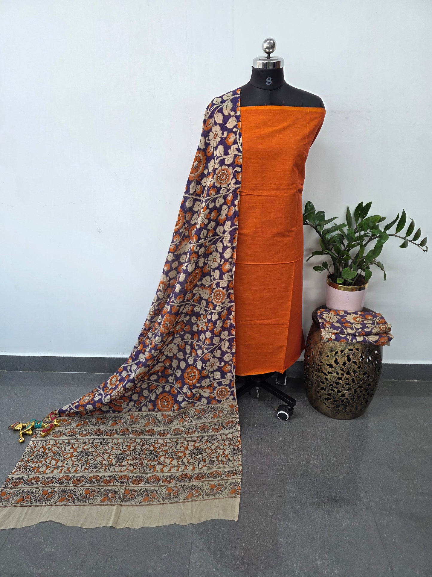 Authentic pure kalamkari cotton set - AK395
