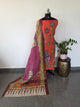 Kalahasthi Handcrafted Penkalamkari bangalore silk set -KH283