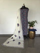 Handcrafted ajrakh cotton set with kantha applique cotton shawl - BAA119