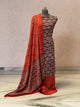 Handcrafted Rajasthan ajrakh modal silk set (3 pc)- HZ264