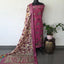 Kalamkari katha- Chennuri pure kalamkari silk set - AK388