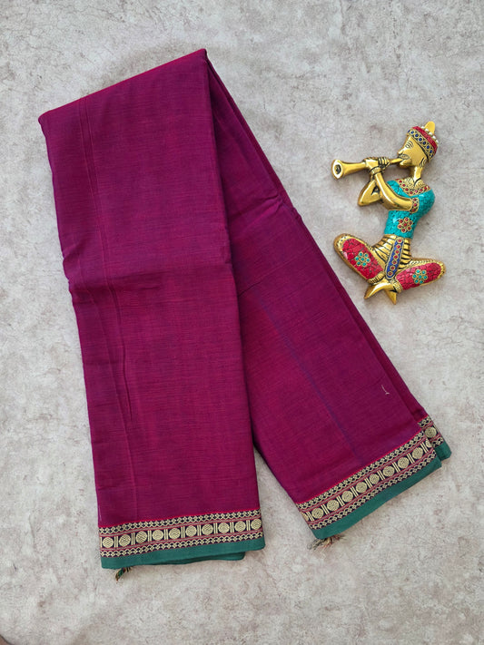 Mercerised checked narayanapet with saree - NA220
