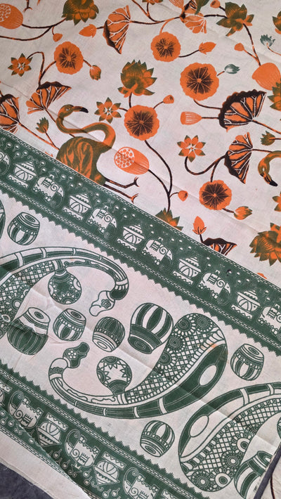 Pure Kalamkari Cotton Salwar Set (2.5 Metres) - Ak340