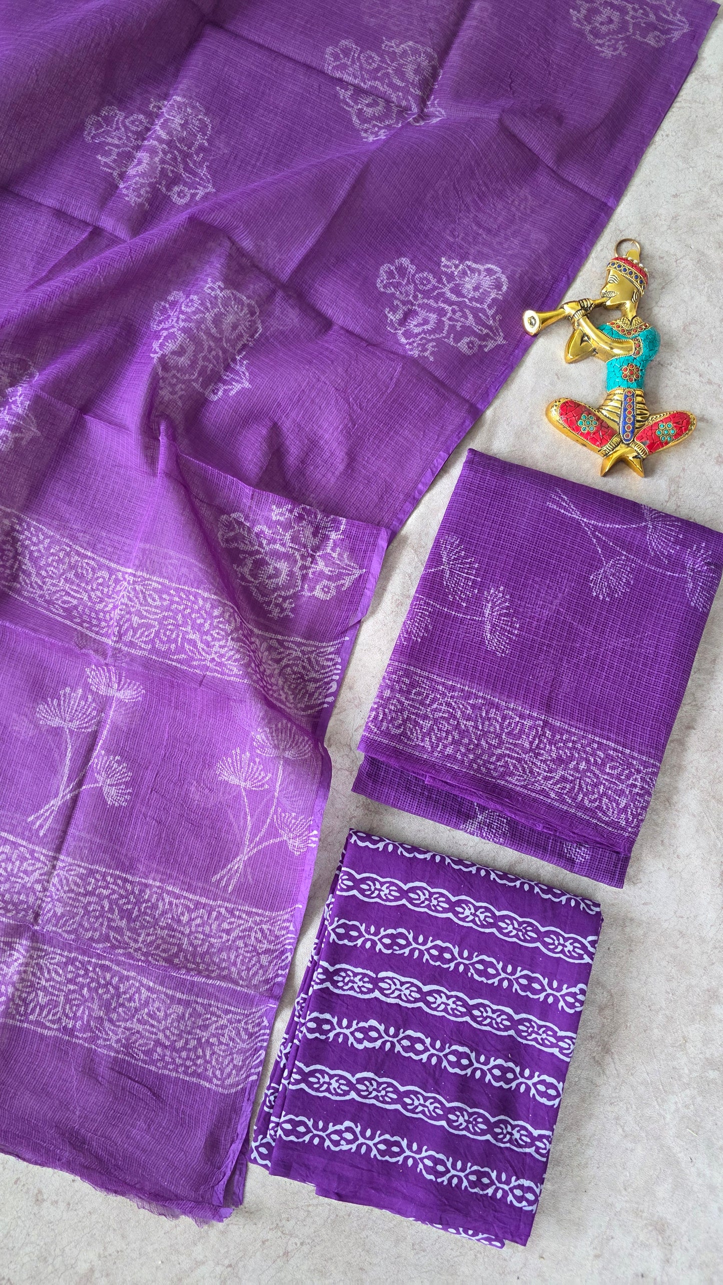 Handblock Jaipuri Kota doria set - JA730