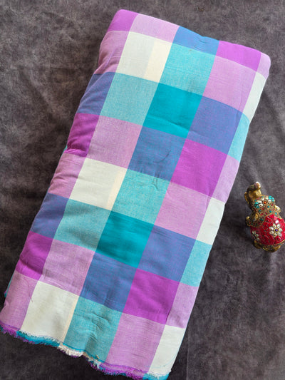 Madras kattam prewashed running  fabrics (58" panna) (4 inches*4 inches) - MD90