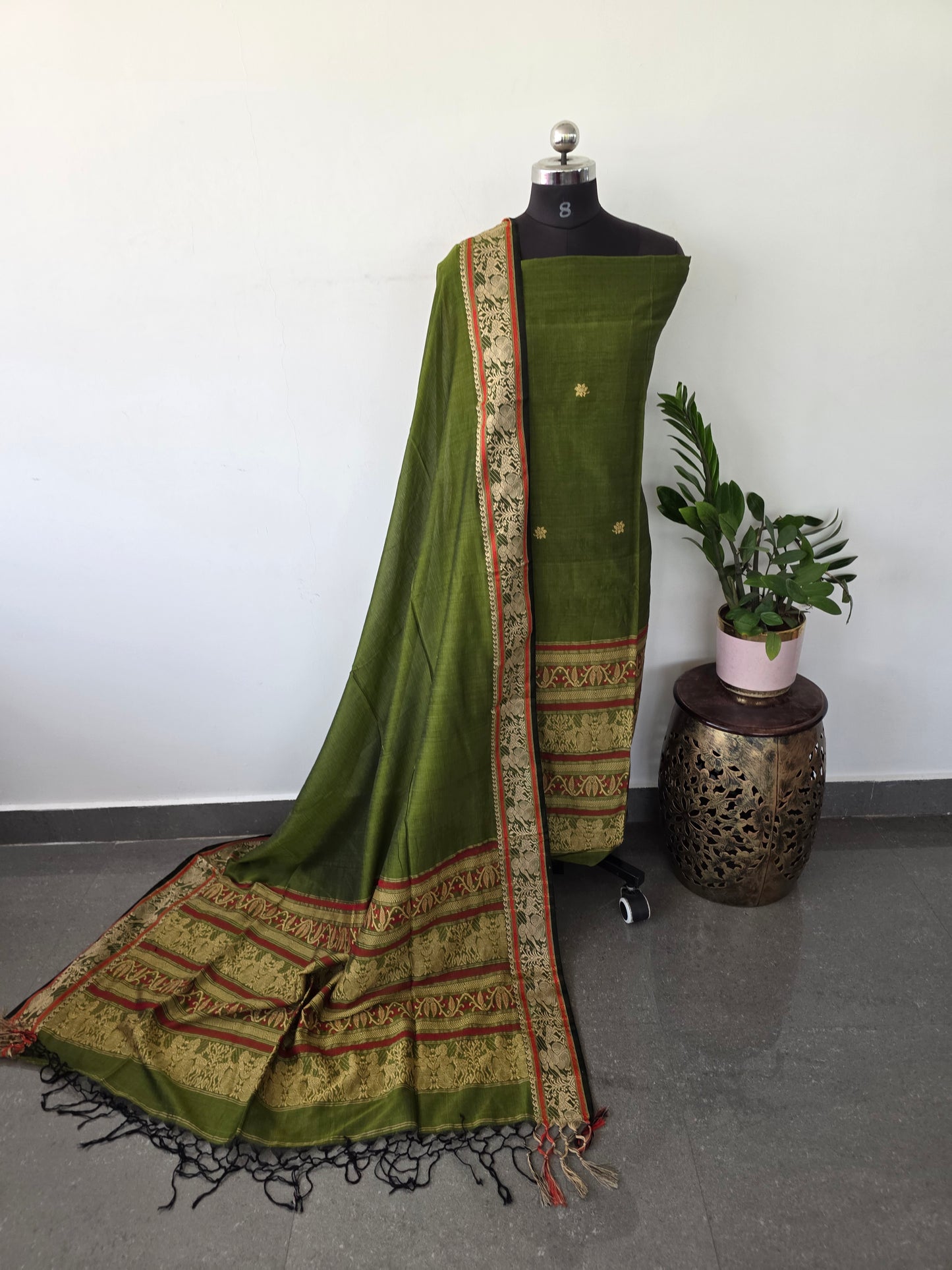 Baluchari pure mercerised cotton salwar - BB120