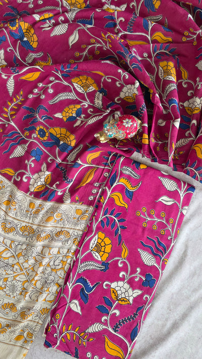 Authentic pure kalamkari cotton set (2 pc set) - AK260