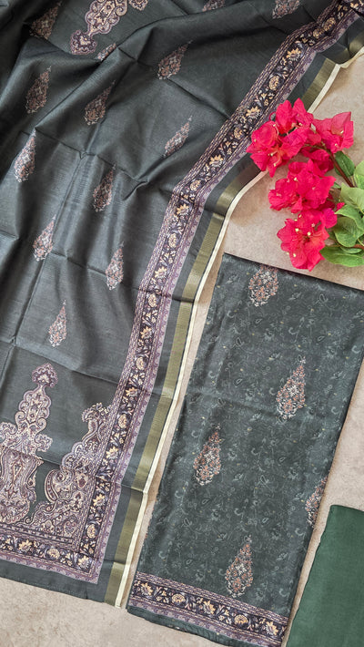 Premium semi tussar silk set -CLA278