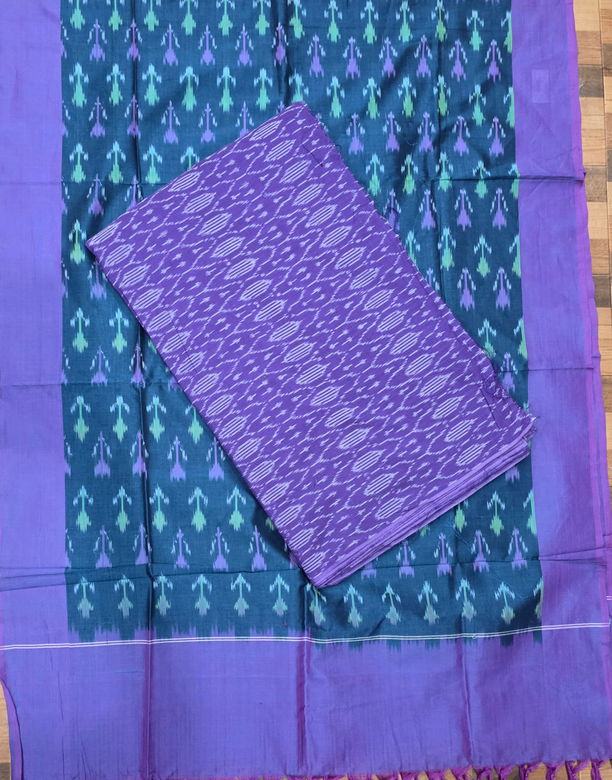 Handloom Mercerised ikkat cotton salwar set -WW840