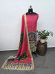 Kalahasthi Handcrafted Penkalamkari bangalore silk set -KH258