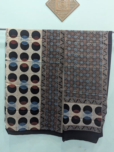 Handcrafted ajrakh modal silk set - HZ181