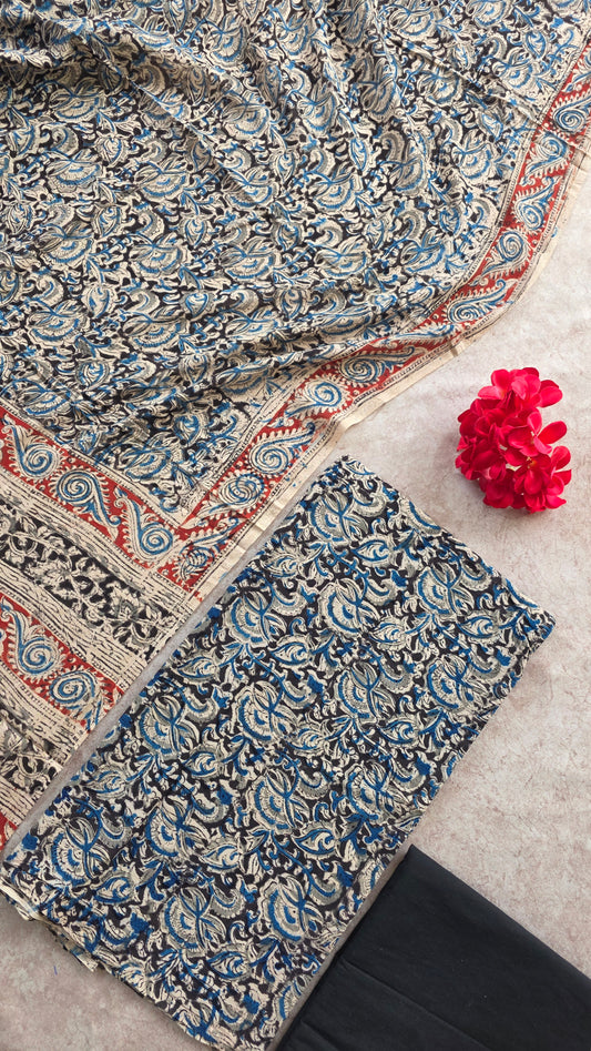 Handblock pure kalamkari cotton set  - AL50