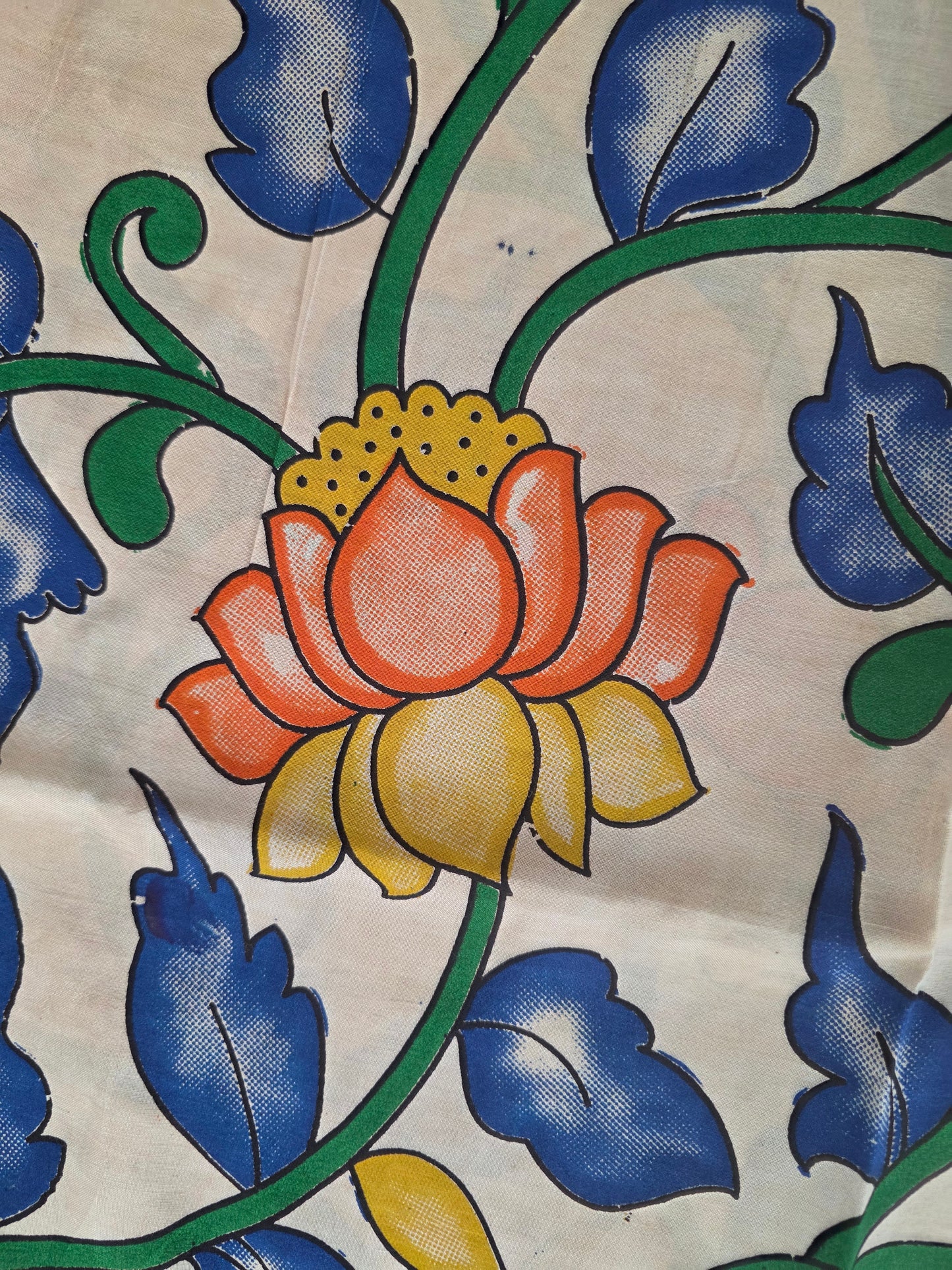 Handcrafted chennuri kalamkari silk dupatta - KAA27