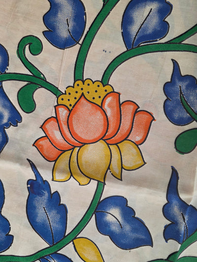 Handcrafted chennuri kalamkari silk dupatta - KAA27