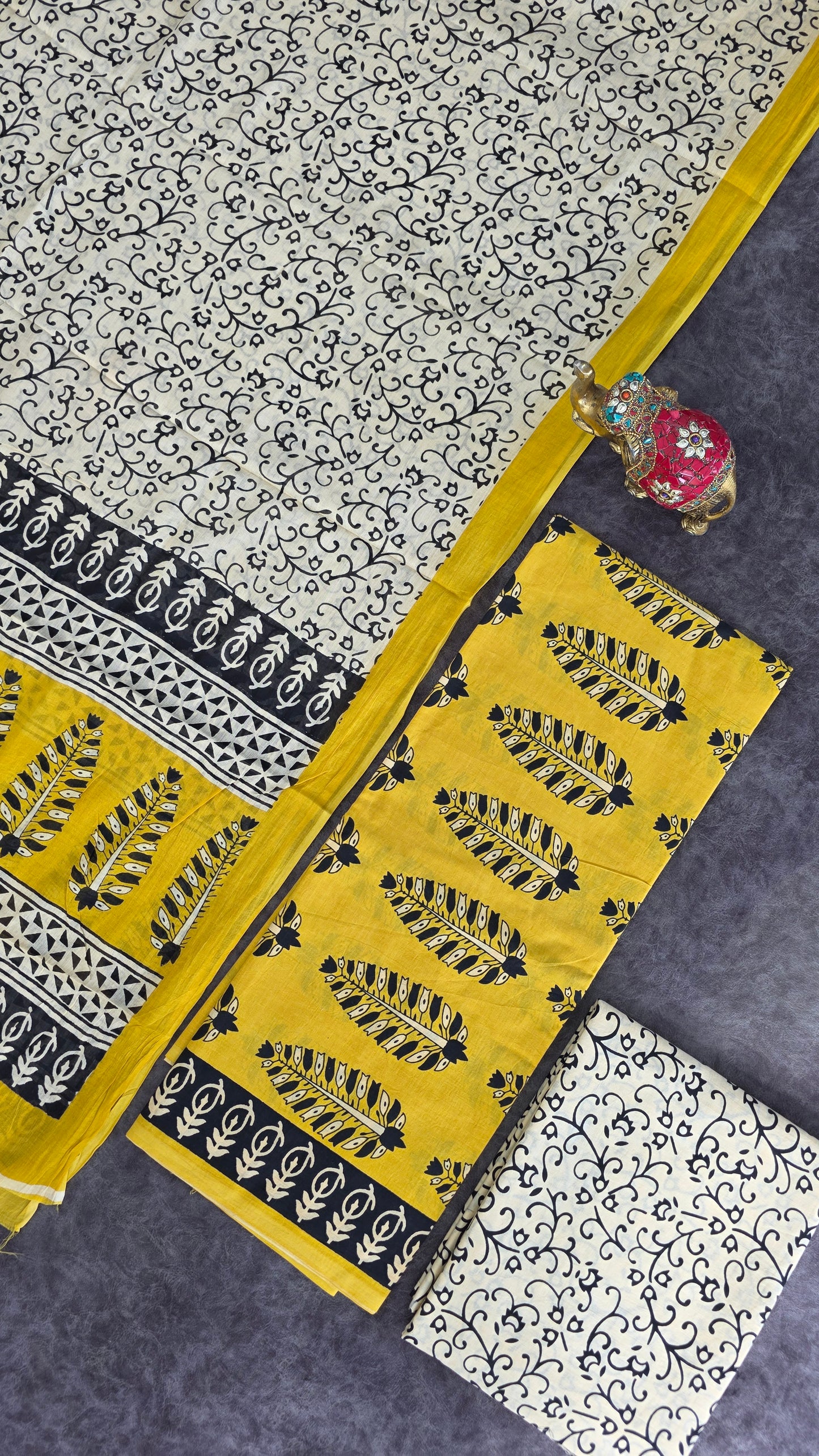 Handblock jaipuri pure cotton set -JA922