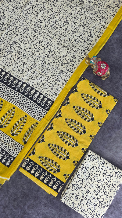 Handblock jaipuri pure cotton set -JA922