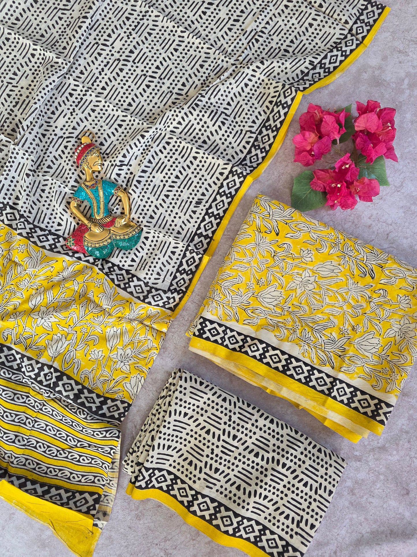 Handblock Jaipuri pure cotton set - JN41
