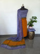 Handblock georgette salwar set with handwork mirror work - GE155