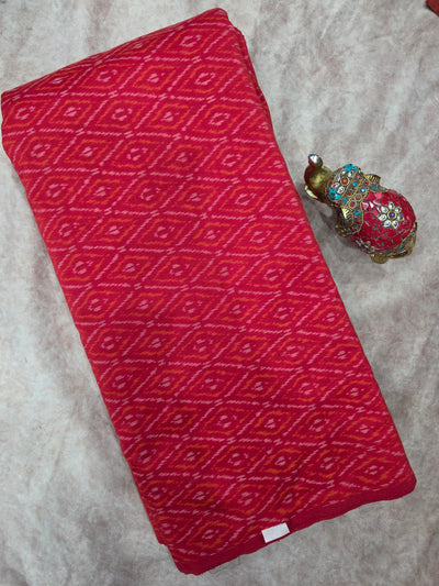 Pochampally sico pattu ikkat silk running fabric -WW138