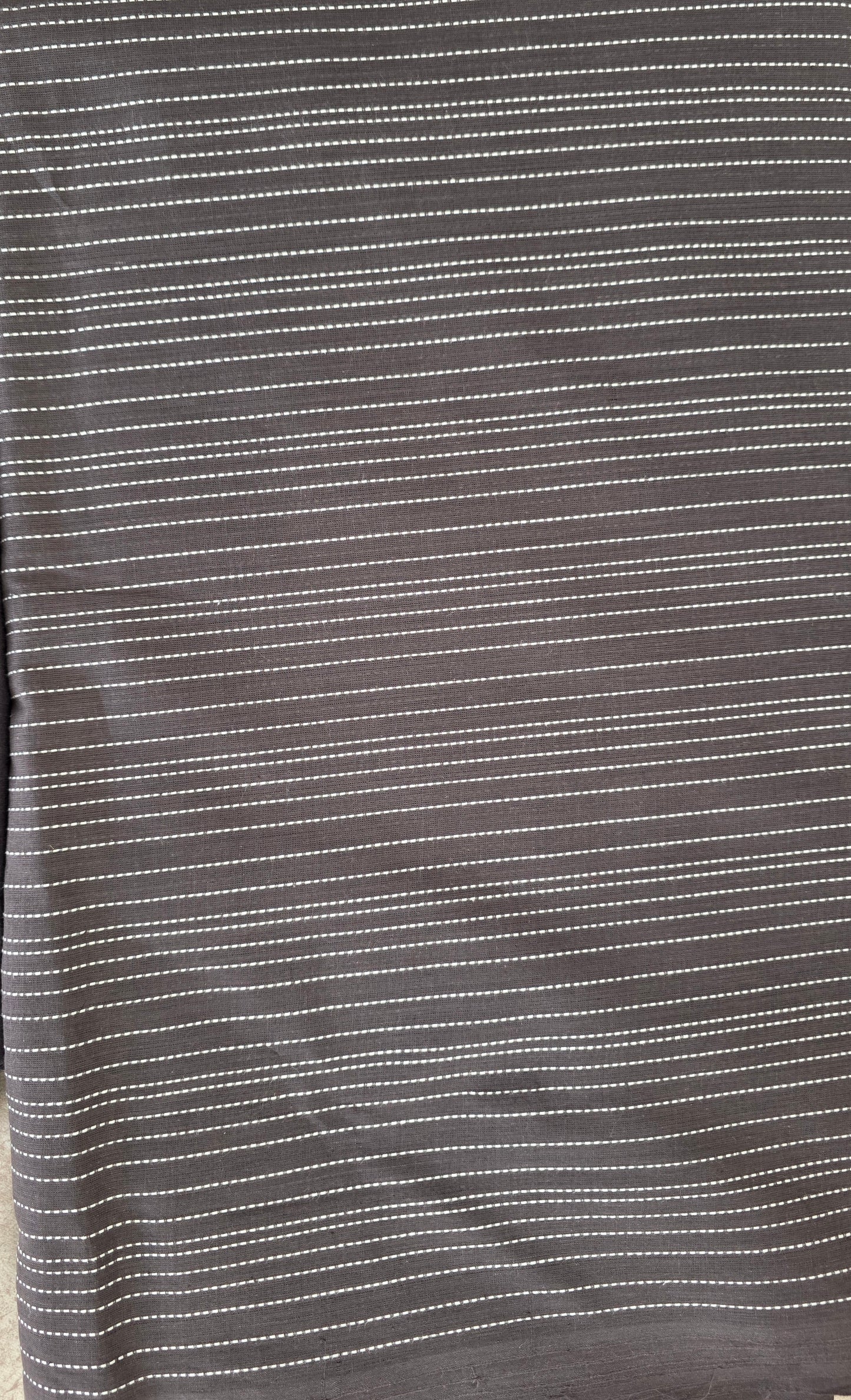 Mercerised cords pure handloom cotton running material ( 5 mtrs ) - grey