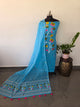west bengal Silk cotton jamdhani set  - AV266