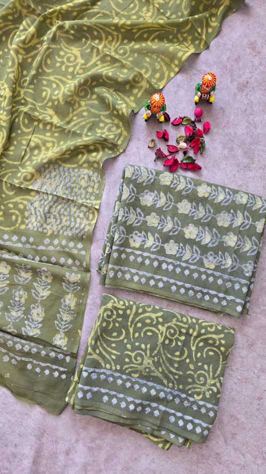 Handblock Jaipuri pure cotton set - JA478