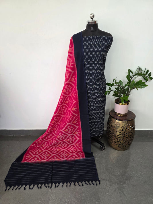 Handloom Mercerised ikkat cotton salwar set - KK200