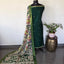 Fusion Narayanapet with handcrafted chennuri silk kalamkari duppatta -NA687