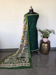 Fusion Narayanapet with handcrafted chennuri silk kalamkari duppatta -NA687