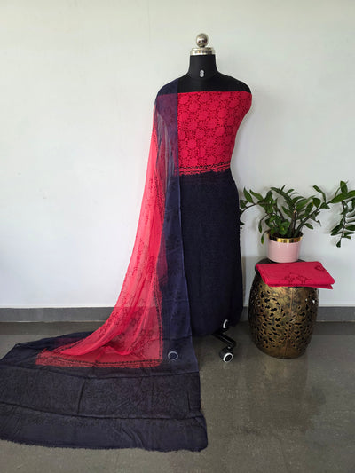 Handblock georgette salwar set -GE141