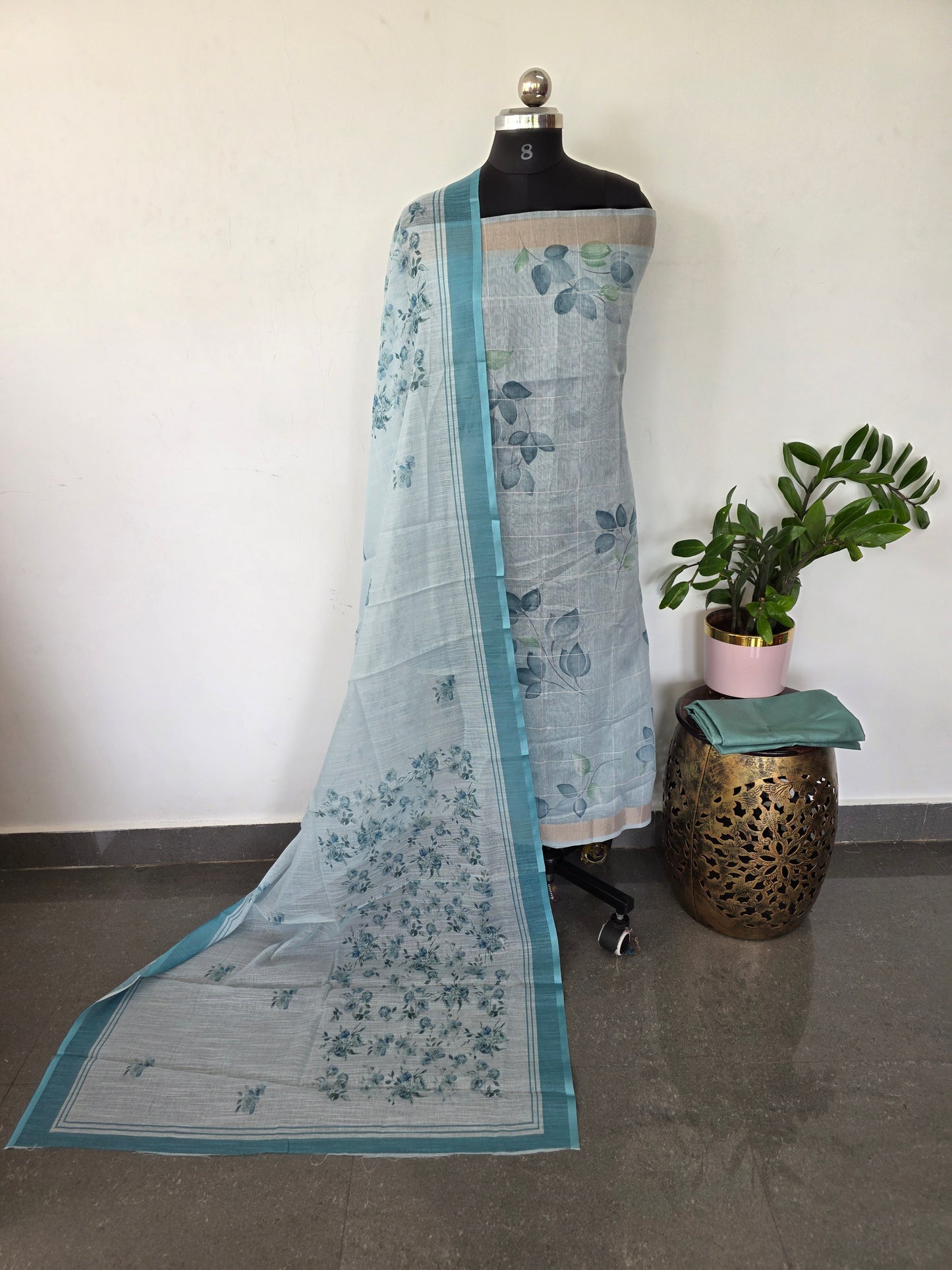 Fancy tussar silk set - CLA392
