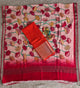 Handloom mangalagiri silk top with pure mangalagiri digital silk shawl - ML20