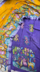 Handcrafted Penkalamkari bangalore silk set-RV5