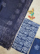 Handblock jaipuri cotton with chiffon shawl - JA591