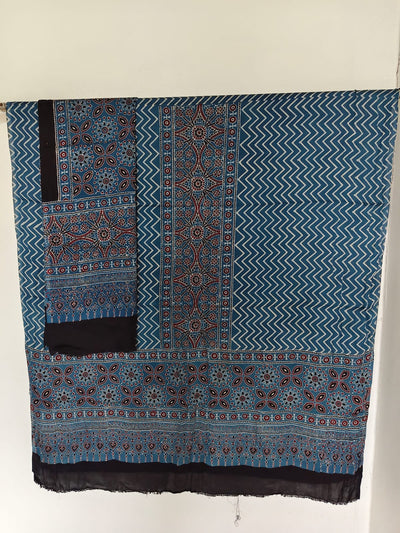 Handcrafted ajrakh modal silk set - HZ185
