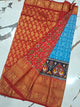Mulbery ikkat kanchi border pattu saree-WW879