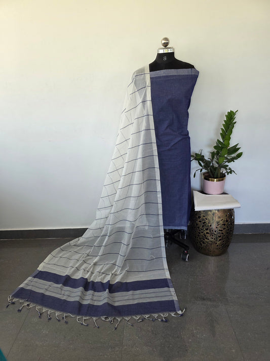 Mangalagiri cotton set with plain border- MAA91