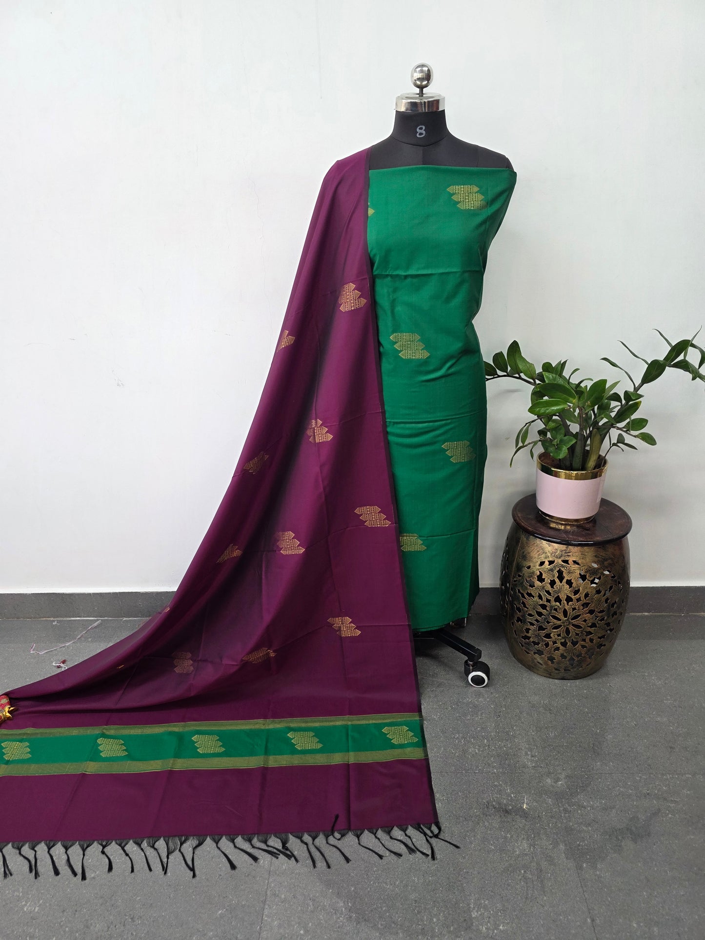 Borderless soft silk salwar set -GS43