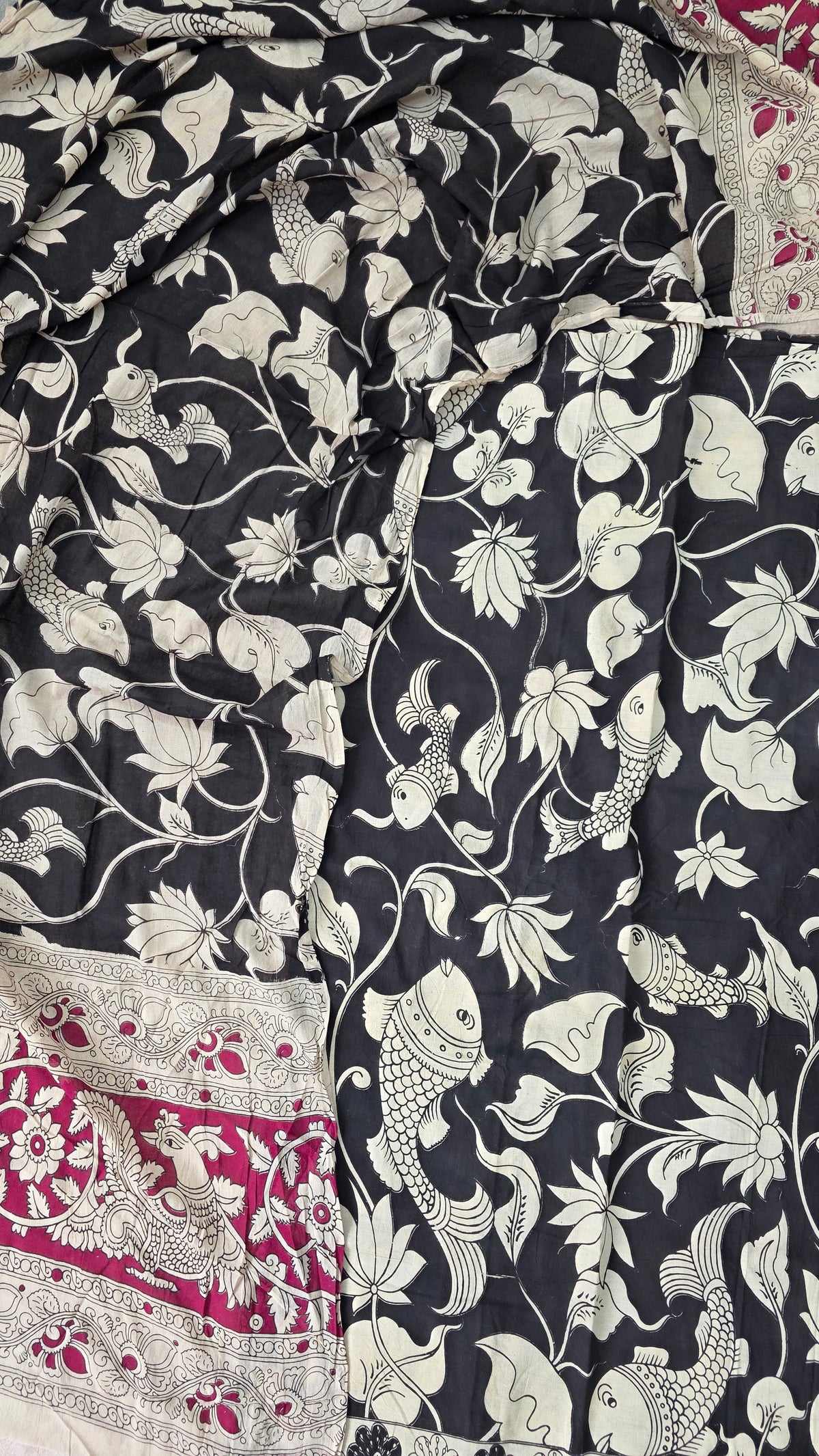 Handcrafted pure kalamkari cotton (2 pcs) set -AK563