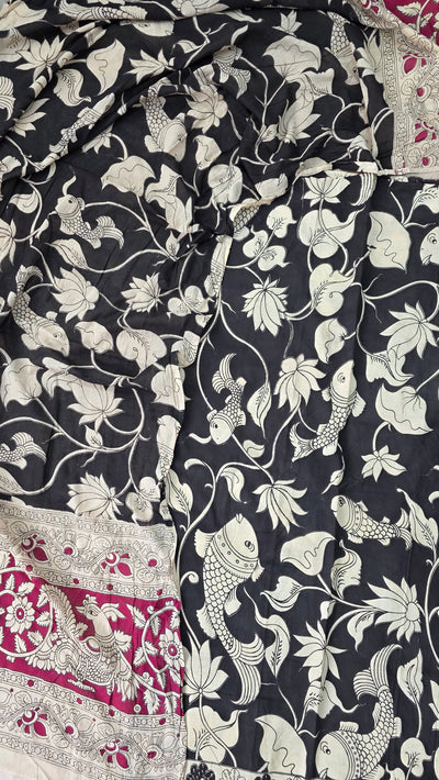 Handcrafted pure kalamkari cotton (2 pcs) set -AK563